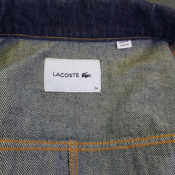 Lacoste Denim Jacket FR34 - Picture 7 of 8